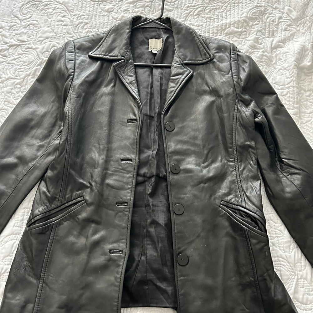Vintage Leather blazer jacket